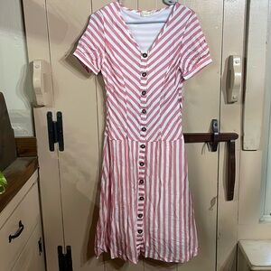Altar’d State striped dresss, button front
